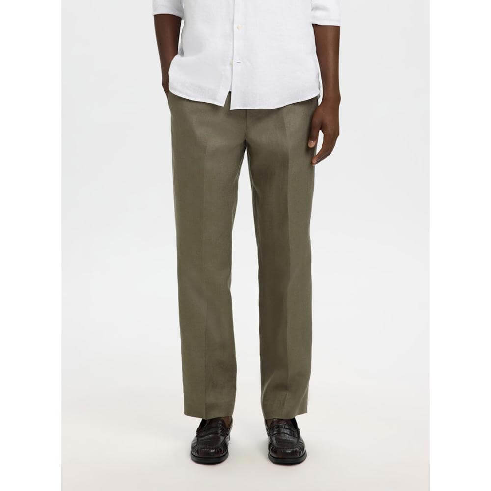 Selected Regular Fit Linen Trousers